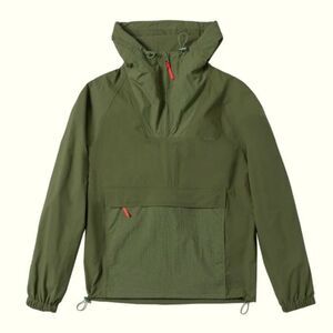 MANANA (MAÑANA) | Green Anorak Rainstop Waterproof Pullover Hooded | Large